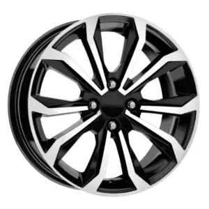 17 inç 4x100 black polish Renault Clio Opel Corsa jant takımı görünüm