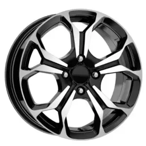 17 inç 4x108 Black Polish Ford Fiesta Focus Courier uyumlu jant takımı