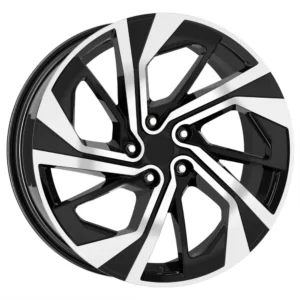 19 İnç 5x114.3 Black Polish Nissan Renault Toyota Honda Uyumlu Jant Takımı