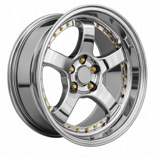 18 İnç 5×120 Chrome Gold Rivets Ön Arka BMW 3 Serisi 5 Serisi Z4 Uyumlu Jant Takımı
