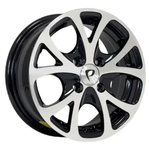 13 inç 4x100 Black Machined jant takımı Tofaş R9 Civic Palio uyumlu
