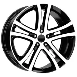 17 inç 4x100 black polish Renault Clio Opel Corsa jant takımı görünüm