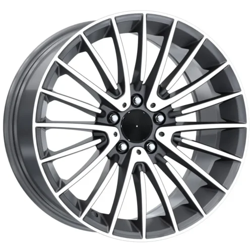 18 İnç 5×112 Gun Metal Polish Mercedes C Serisi E Serisi BMW Volkswagen Audi Uyumlu Ön Arka Jant Takımı