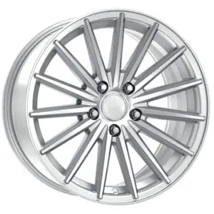 15 İnç 5x100 Silver Diamond Jant Takımı Volkswagen Seat Skoda Toyota Uyumlu