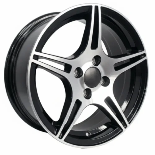 15 inç 4×100 Deep Black Diamond Gloss Jant Takımı Renault Clio Fiat Linea Hyundai Accent Uyumlu