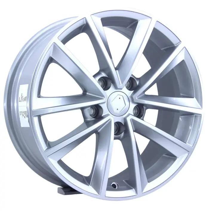 16 inç 5x114.3 silver gloss megane jant takımı görünüm