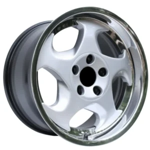 Ön 17x8 ET20 arka 17x9 ET20 5x120 72.6 Silver Lip Polish Throwing Star BMW jant takımı