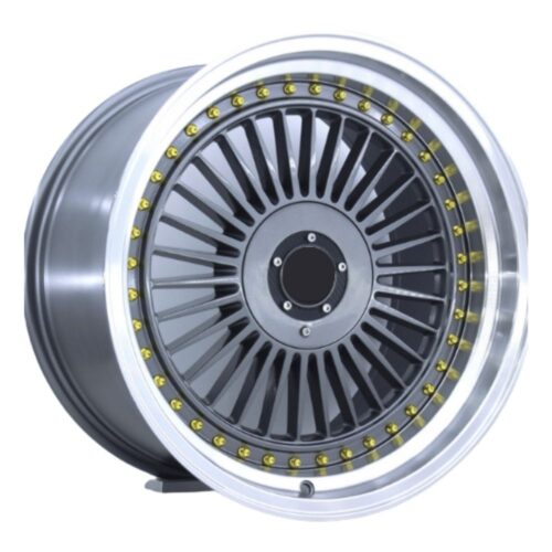 16 İnç 4×100/4×108 Gun Metal Lip Polish Hyundai i20 Ford Fiesta Peugeot 207 Uyumlu Ön Arka Jant Takımı