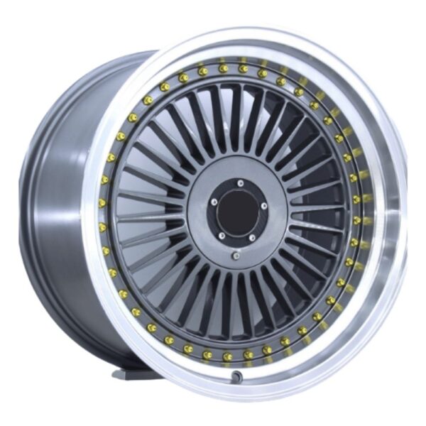 16 İnç 4×100/4×108 Gun Metal Lip Polish R1W-163006-3 Hyundai i20 Ford Fiesta Peugeot 207 Uyumlu Ön Arka Jant Takımı