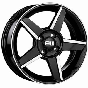 15 İnç 4x100 Black Polish Renault Clio Fiat Egea Hyundai i20 Uyumlu Jant Takımı