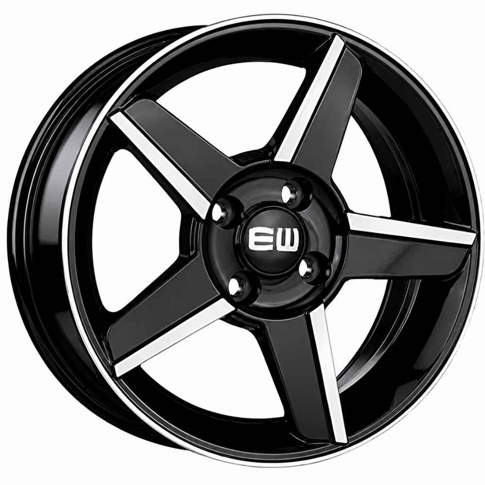 15 İnç 4x100 Black Polish Renault Clio Fiat Egea Hyundai i20 Uyumlu Jant Takımı