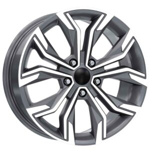 17 İnç 4x100 Gun Metal Diamond Renault Clio Hyundai i20 Kia Rio Uyumlu Jant Takımı