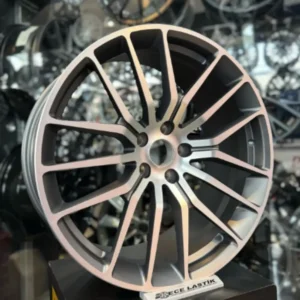 20 İnç 5x114.3 Matt Gun Metal R1W-FMS-1 Hyundai Tucson Kia Sportage Mitsubishi ASX Uyumlu Ön Arka Jant Takımı - 8.5J ET30 ön 9.5J ET35 arka 5x114.3 jant takımı