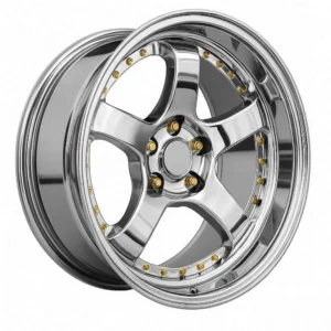 18 İnç 5x120 Chrome R1W-L002 BMW 3 Serisi BMW 4 Serisi BMW 5 Serisi Uyumlu Ön Arka Jant Takımı - 8.5J ET25 ön 9.5J ET25 arka 5x120 jant takımı