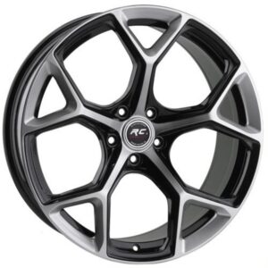 17 İnç 5x100 Black Polish Volkswagen Golf Seat Leon Skoda Octavia Uyumlu Jant Takımı