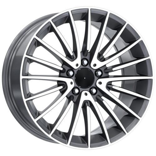 18 İnç 5×112 Gun Metal Diamond Mercedes C Serisi Audi A4 Audi A6 Uyumlu Ön Arka Jant Takımı