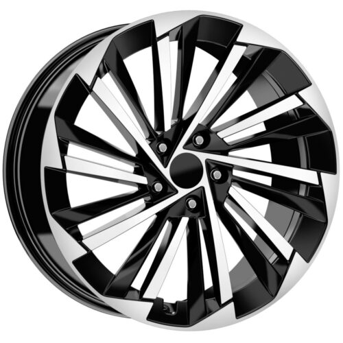 18 İnç 5×112 Black Polish Volkswagen Golf Seat Leon Skoda Octavia Uyumlu Jant Takımı