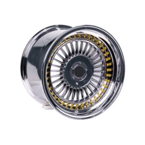 16 İnç 4x100-108 Chrome Gold Rivets VC Renault Clio Ford Fiesta Peugeot 206 Uyumlu Jant Takımı