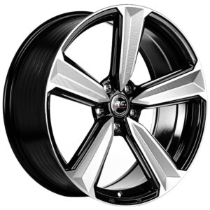 18 İnç 5x100 Black Polish Volkswagen Golf Seat Leon Skoda Octavia Uyumlu Jant Takımı
