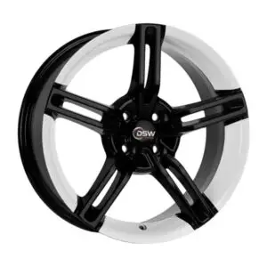 R1 16 İnç 5x100 7J ET35 Black White Jant Takımı