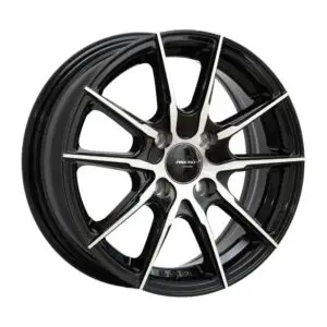 14 inç 4x100 Black Machined Face jant takımı